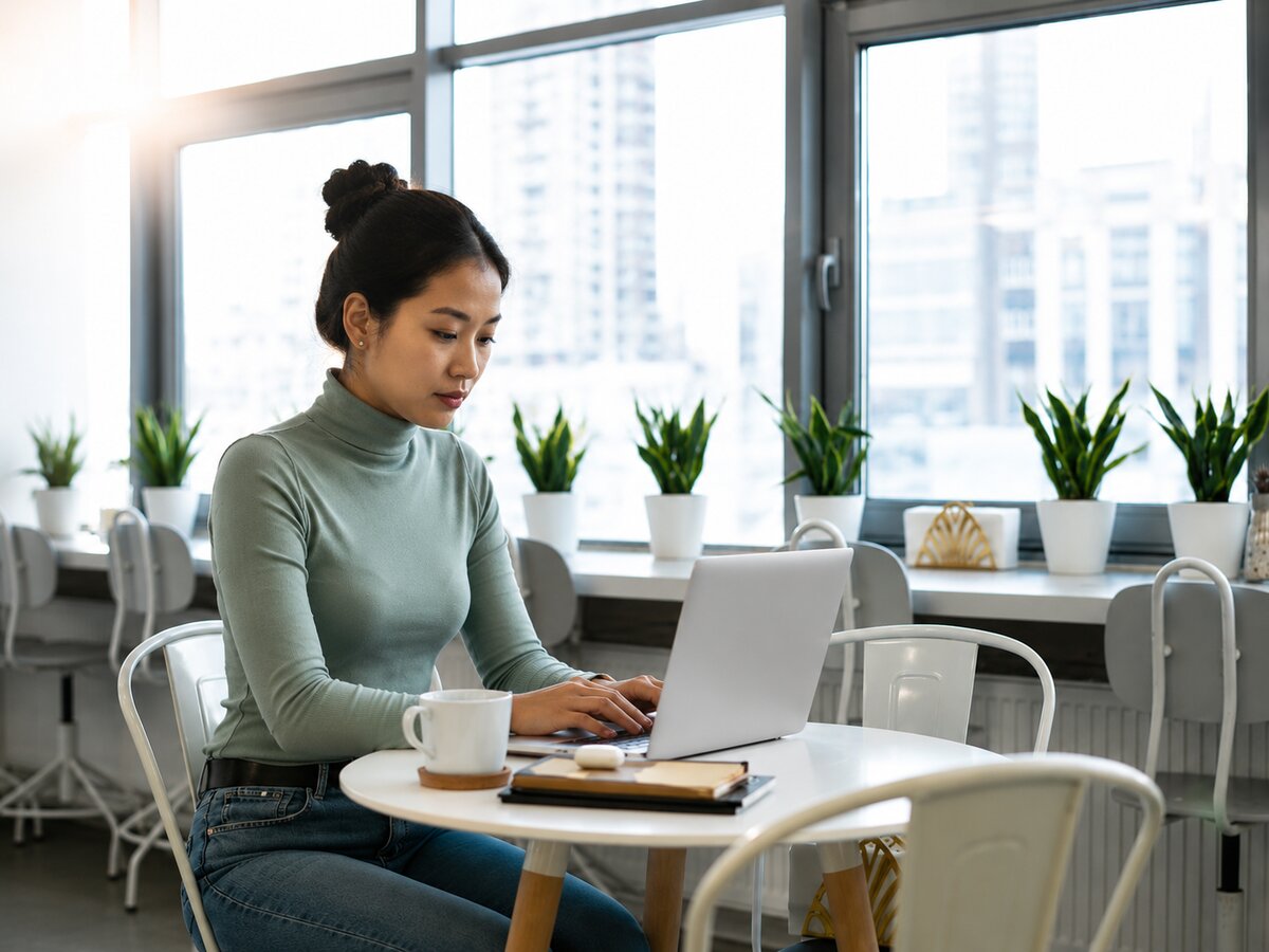 A designer working on website layouts across two monitors